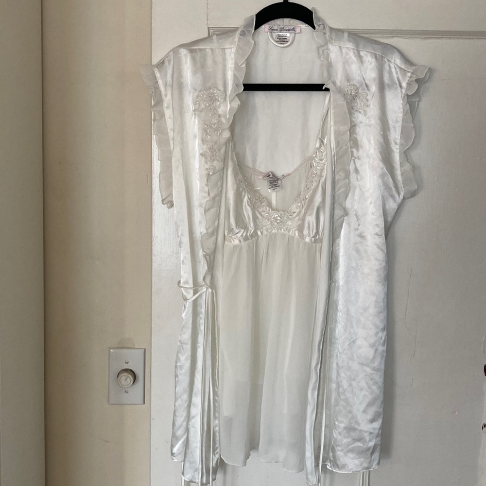 Bridal negligee and matching slip Size M